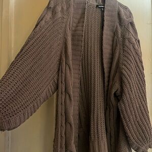 Express Brown Knit Cardigan